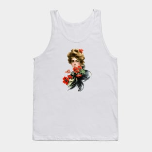 Gibson Girl Red Flowers Tank Top